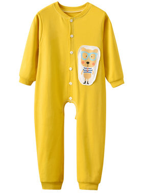 连体睡衣男童卡通长袖开档外出服