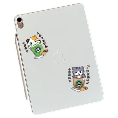 招吉猫防水贴纸奶茶橘猫趣味水杯贴防水pvc易撕原创个性猫咪可爱