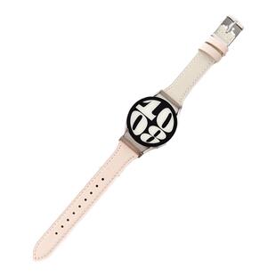 适用三星Watch7/FE/6官方款手表带classic 42/46拼色真皮腕带watch5/4 40智能3运动Active2/gear夏S3高级22mm