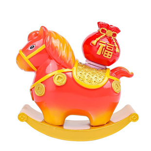 洛阳文创纪念品唐三彩小胖马年小马福福盲盒摆件河南特产伴手礼物