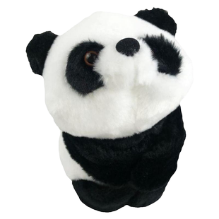 可爱玩偶啪啪圈单车背包书包肩带装饰互动毛绒公仔抱抱熊猫挂件
