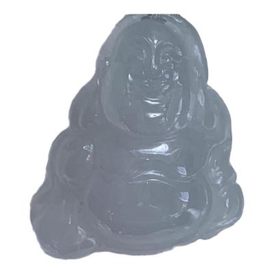 缅甸天然翡翠吊坠A货白色小佛公