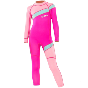 儿童保暖防寒潜水服冬泳泳衣连体冲浪水母衣长袖湿衣加厚游泳衣