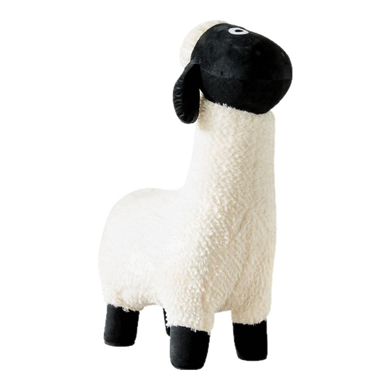 创意绵羊座椅儿童动物坐凳毛绒玩落地摆件