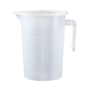塑料带盖大量杯带刻度奶茶店专用家用食品级大容量商用量筒计量杯