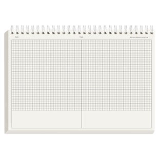 B5横版分区线圈本上翻网格笔记本子思维导图拍纸本大学生自律打卡计划本考研记事本初中生高中生不硌手错题本