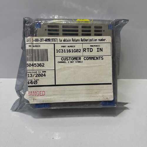 Westinghouse Emerson 1C31161G02 RTD Input Module