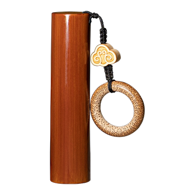 精品老料实心竹手把件