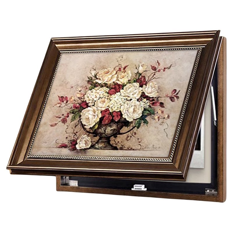 电表箱装饰画配电箱挂画美式复古遮挡盒总开关电闸高级感客厅壁画