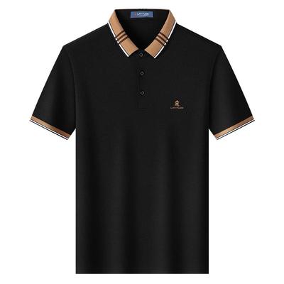 梦特娇桑蚕丝凉感丝光棉polo衫