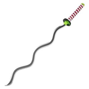 伊黑小芭内日轮刀COS鬼灭之刃蛇之呼吸儿童道具武器木质未开刃