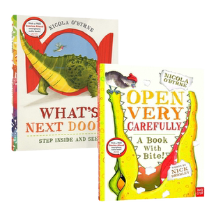 英文原版 What's Next Door/Open very carefully 2册 情绪情商培养 亲子共读 启蒙绘本 大嘴鸟Nosy Crow赠官方音频Nicola O'Byrne