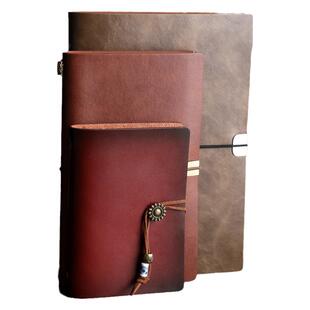 可定制logo多功能tn手账本日系diy文艺复古风牛皮空白活页网红a5可拆卸网格周计划内芯简约ins风礼盒a6手帐本