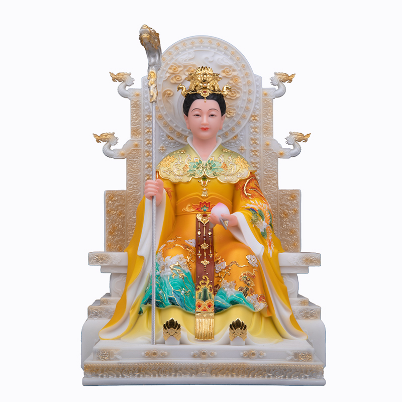 圣丰玉帝王母神像玉皇大帝瑶池西王母娘娘汉白玉中式居家供奉摆件