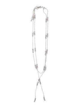 银色未来感手工制串珠项链百搭