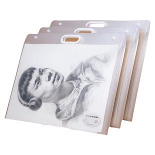 4K画册收纳美术生儿童画纸画袋画稿画夹手提袋美术作品集8K素描水粉纸奖状收纳袋纸海报a3文件夹绘画画纸A4