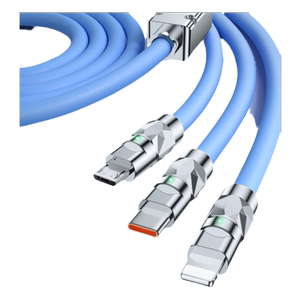 能适三合一数据线快充适用苹果华为vivo小米oppo安卓100w超级6A闪充手机一拖三tpyec充电器线车载多头多功能