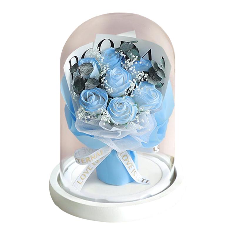 香皂花玫瑰碎冰藍(lán)滿天星永生花生日畢業(yè)季花束送老師男女朋友禮物
