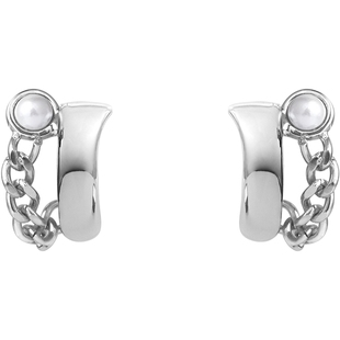 BLACKHEAD/黑头小众设计高级感珍珠链条耳钉耳饰情侣款男女