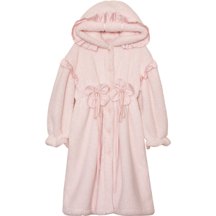 Bananagirl睡衣女冬2025新款珊瑚绒女睡袍加厚大码甜美家居服女套