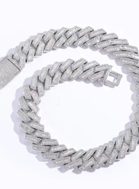 Mr.Bling菱形18mm混合镶嵌古巴链