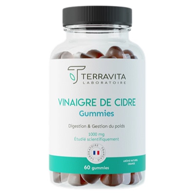 法国TERRAVITA泰乐维塔苹果醋益生元软糖体重管理60粒瑷多保税仓