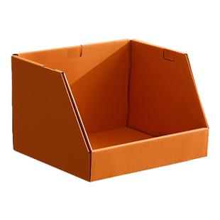 可叠加分类整理收纳纸箱玩具零食衣柜衣物货架仓库商场超市陈列盒