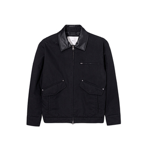 Dunst【24H同款】中性复古感拼接领口设计工装夹克外套UDJU5C108