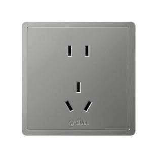 公牛插座开关面板86型暗装家用墙壁16A一开双控G35星灰色三孔五孔