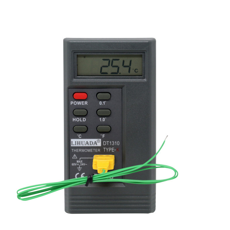 手持式高精度测温仪DT1310温度表K型热电偶耐用型探针测火焰铝水