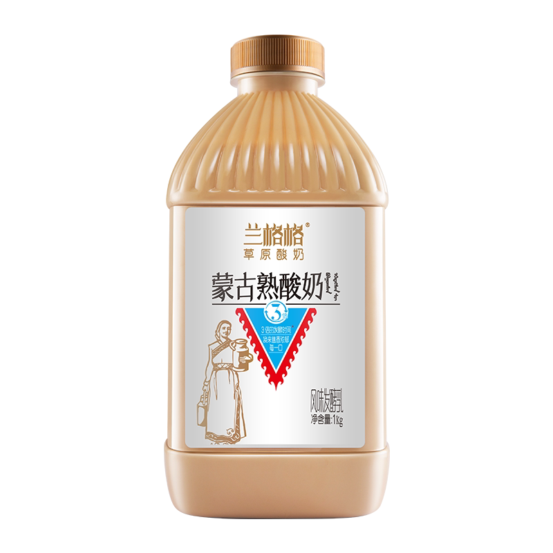 兰格格草原酸奶熟酸奶1kg*4桶