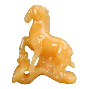 天然玉石马摆件装饰品客厅办公室桌面玄关招财马到成功送礼吉祥物