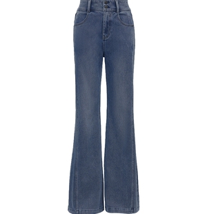 ONLY2026春季新款弹力舒适显瘦立体斜裁侧线显瘦微喇叭美腿牛仔裤