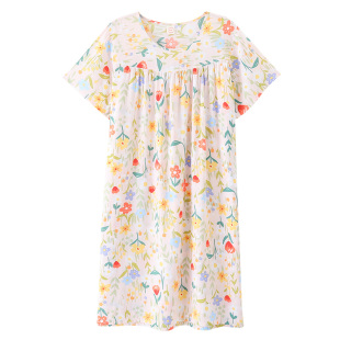 棉绸睡裙女夏季2025新款带胸垫薄款休闲高级感睡衣家居服连衣裙子