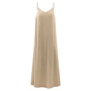 AUTI SEMINARIO X LOOKNOW2026春夏新品吊带打褶连衣裙