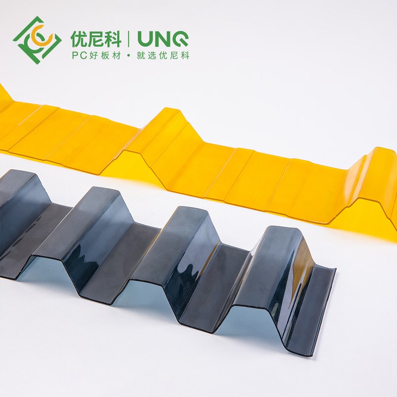 PC采光瓦透明实心波浪瓦840900型厂房阳光房生产采光板阳光板