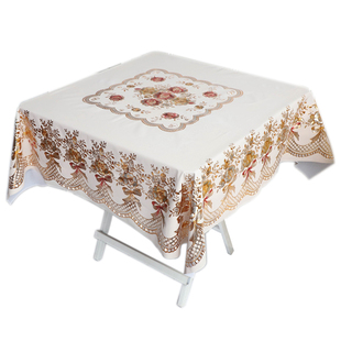 大正方形桌布防水防油防烫免洗八仙桌麻将桌老式四方桌子台布田园