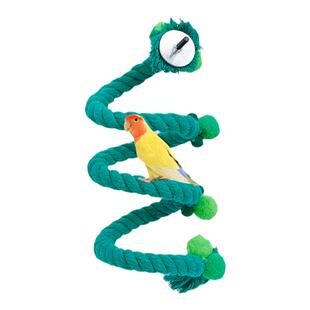 鹦鹉旋转螺旋攀爬绳玩具爬梯吊环秋千牡丹玄凤虎皮站杆玩具用品