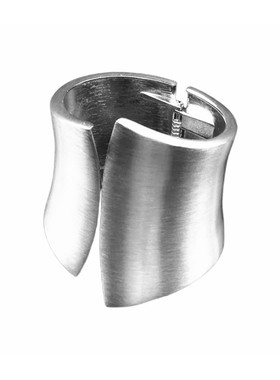 银色金色拉丝表面欧美风弹簧手镯