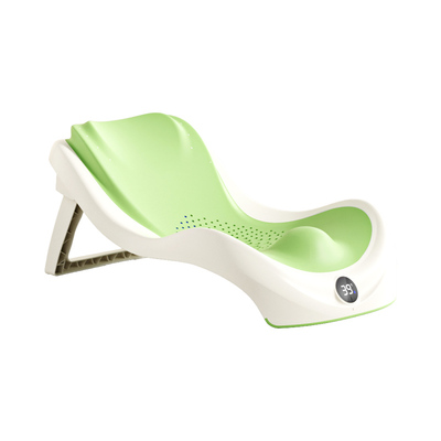 婴儿感温洗澡浴架可坐躺软胶护脊