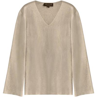 COCOBELLAV领小喇叭袖毛衣