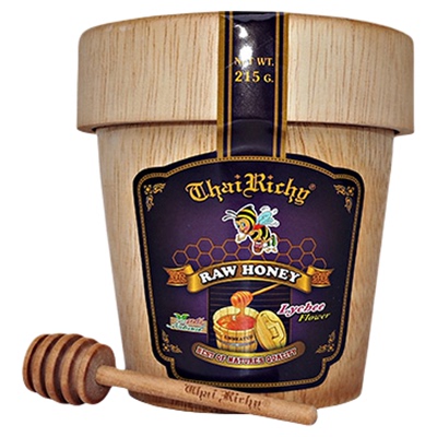 泰利祺蜂蜜泰国进口成熟野花蜜龙眼花蜜荔枝花蜂蜜木桶装215g