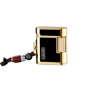 复古合金煤油打火机侧滑砂轮