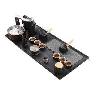 天然乌金石茶盘全自动茶具套装家用现代简约整块大号茶台石盘茶海