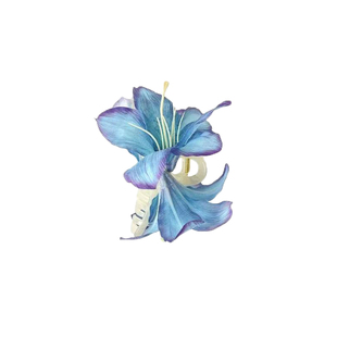 氛围感新中式蓝色百合花抓夹大号超仙唯美高级感头饰立体花朵发饰