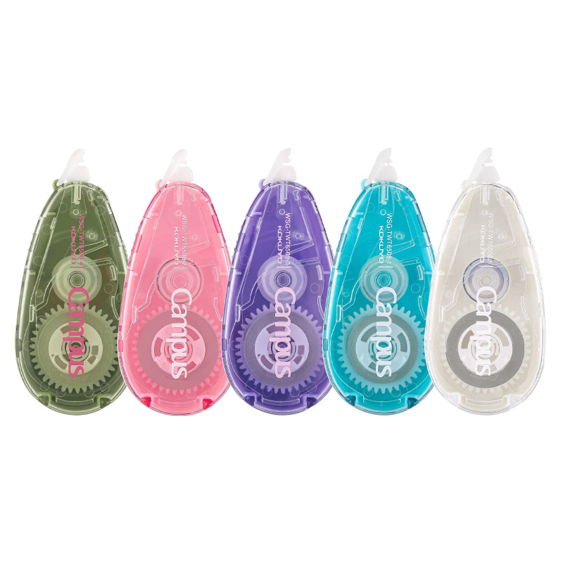 官方旗舰店kokuyo国誉Campus原纸色静音修正带顺滑涂改带小学生初中生专用改错带外壳彩色透明可换替芯改正带