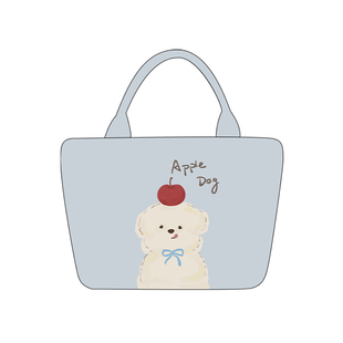 尼睿x南空直美 新款休闲百搭手提包原创可爱小狗日常通勤帆布包