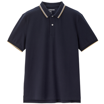 Giordano夏季短袖撞色边POLO