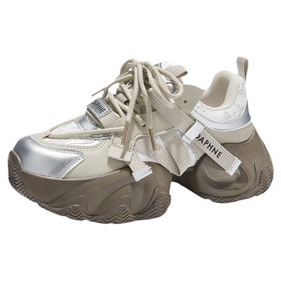 达芙妮厚底老爹鞋女增高运动松糕