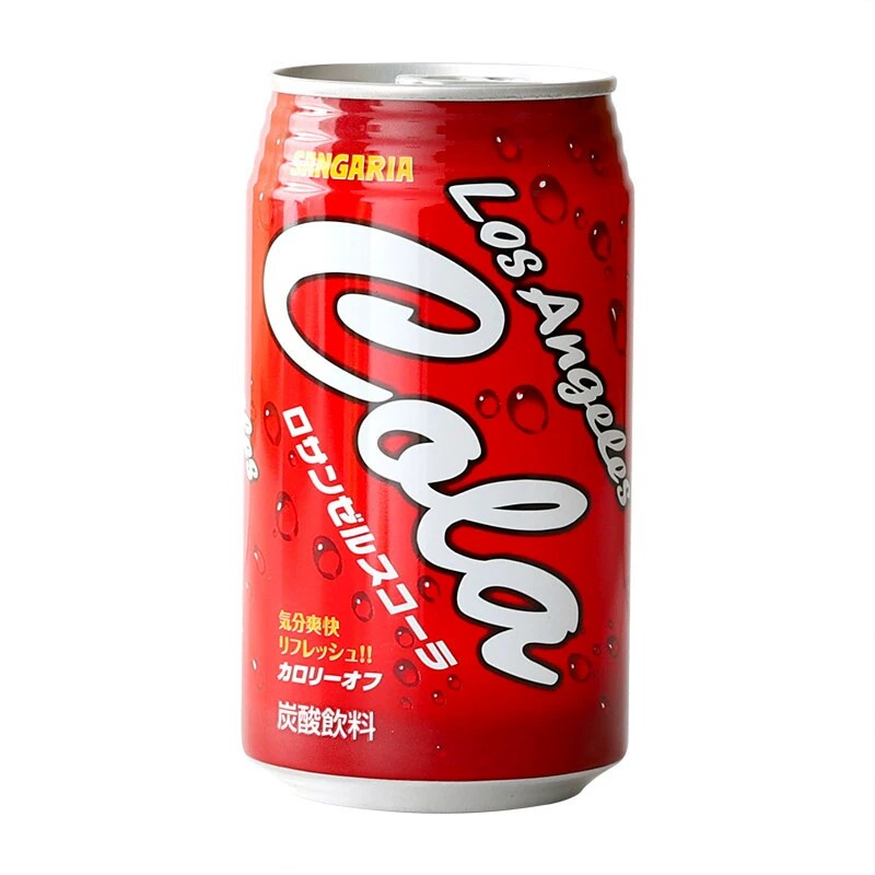 日本三佳利洛杉矶可乐网红复古可乐收藏版罐装碳酸进口饮料
